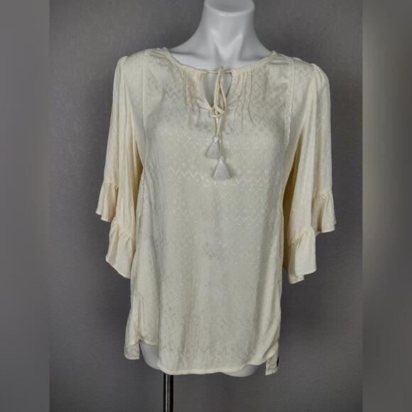 Matilda Jane Believe In You Ruffle Sleeve Boho Tunic Top S - Picture 2 of 16